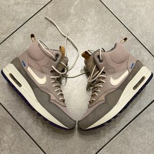 Nike Air Max 1 Mid Sneakerboot Women’s Size 7 Orewood Brown Purple 685267-002